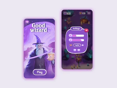 Daily UI #007 – Settings challange dailyui games graphic design illustration mobile mobile game purple settings ui