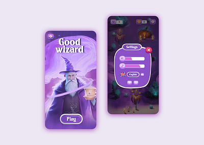 Daily UI #007 – Settings challange dailyui games graphic design illustration mobile mobile game purple settings ui