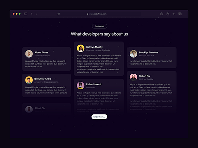 Testimonials ai clean code design figma landing page testimonials ui