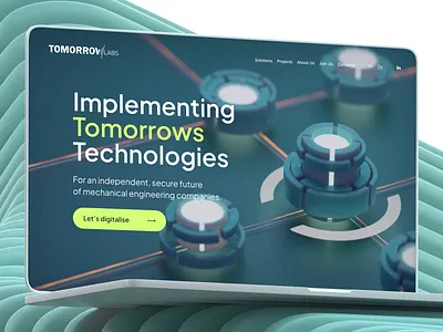 IT Company's Website 3d blender engineering figma iot it company portal programmer software solution ui ux website