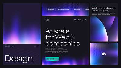 Koncepted: Web3 Design Agency Homepage Redesign Concepts agency website blockchain branding crypto dark design agency futuristic gradient graphic design homepage irridecent landing page light metaverse nft service space ui ux web3