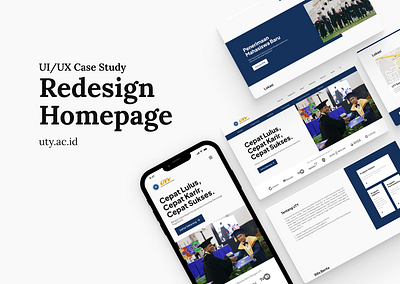 Case Study Redesign Homepage UTY case study design homepage landing page redesign ui user interface web design