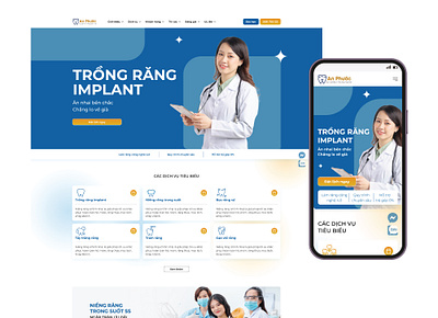 An Phước dental - Website design dental website ui ui design ui website design user interface design ux ui web design website design website shot