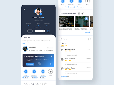 User profile app design ui ui design uiux userprofile ux