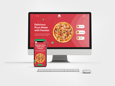 pizza landing page app branding design graphic design pizza ui ux webdesign