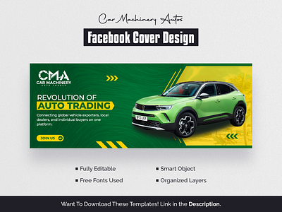 CMA Trades - Car Business Facebook Banners animation app banner ads design banner design branding car banner design car social media post design facebook cover facebook cover design facebook cover template graphic design illustration logo templates ui vector