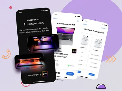 Apple Store App Redeisgn app app design app redesign app ui apple apple shop apple store branding dark mode design light mode logo purple app redesign simple app ui ui design ux ux design