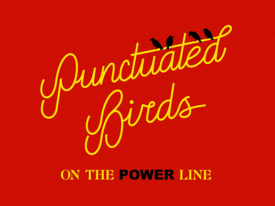 Punctuated Birds design doodle drawing graphic design illustration lyrics tom waits typography vector