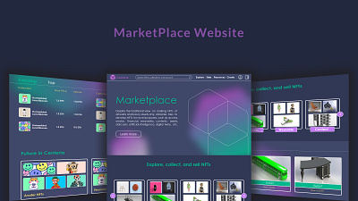 Marketplace Website marketplace nft ui ux web design website website design