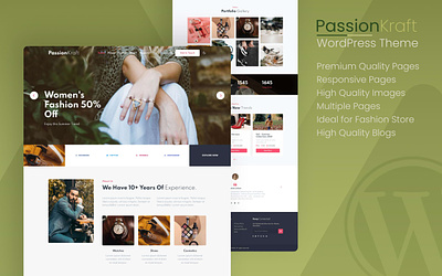 Passion Kraft a WordPress Theme branding design graphic design logo responsive design template ui webdesign wordpress