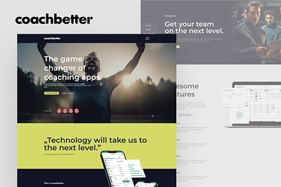 Coachbetter Soccer Website | Virtual Entity startup web design webflow