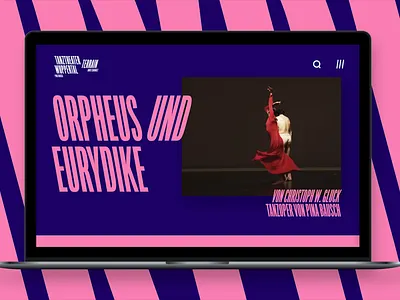 Tanztheater Wuppertal Terrain Website animation clean design menu menu animation minimal slide animation ui ux website