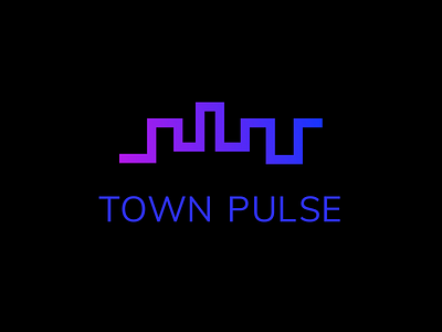 Town Pulse logo branding design graphic design illustration logo typography