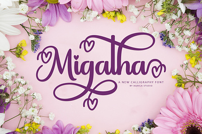 Migatha Font branding design graphic design illustration lettering logo script type typography ui