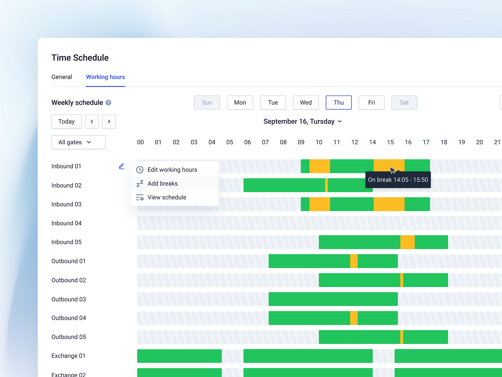 Time Schedule - Warehouse Time Slot Management System 🚚 by Amplifyn on ...