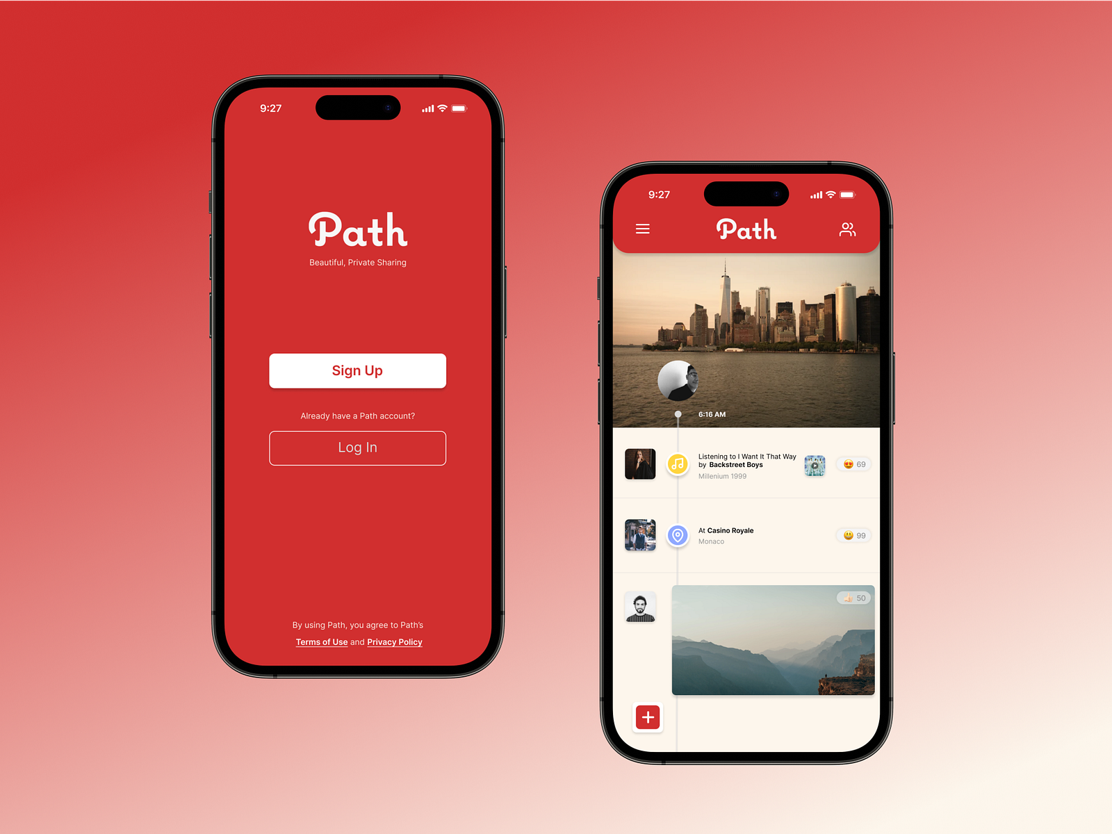Path - Social Media App by Design by Dio on Dribbble