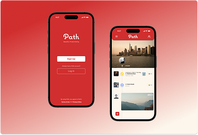 Path UI Redesign graphic design path redesign socialnetwork ui