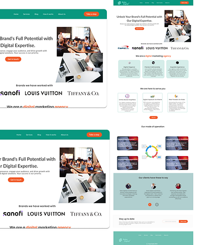 Digital Agency Landing Page figma homepage landing page product design ui