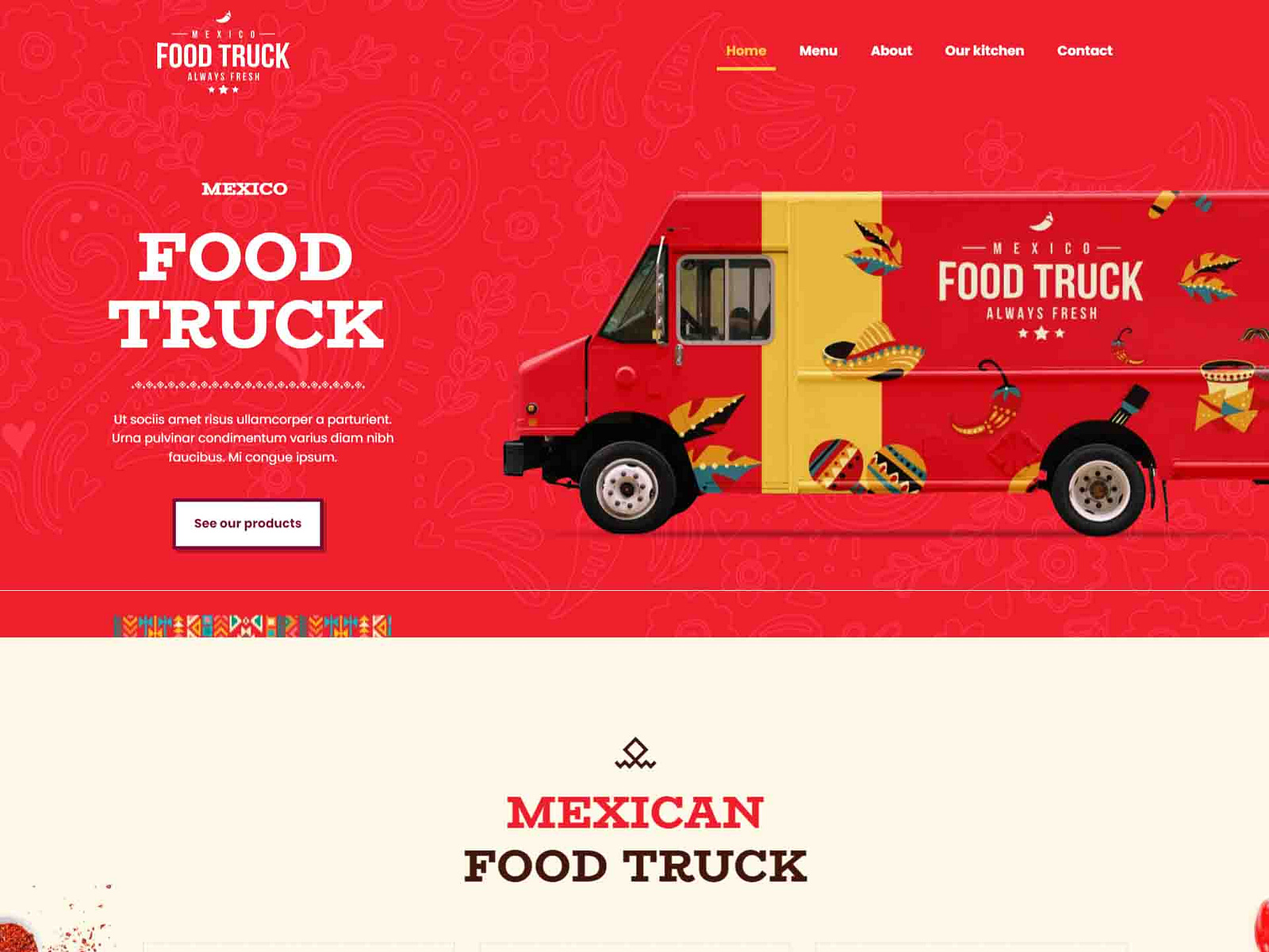 Food truck online shop website design by Sabbir Mia on Dribbble