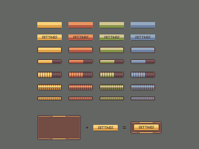 UI elements assets buttons healthbar healthbars pixel pixel art progress bar ui ui elements video game ui video games