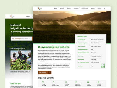 Irrigation Authority website design web