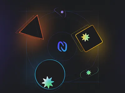 Animated Neon Shapes 2d animation animation circle flat objects gif glow illustration logo motion motion design motion graphics neon shapes sqaure triangle