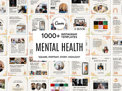 Mental Health Canva Template 3d aesthetic skincare animation branding design graphic design illustration instagram banner instagram bundle instagram design instagram feed instagram highlight instagram icon instagram pack instagram post instagram template logo motion graphics ui