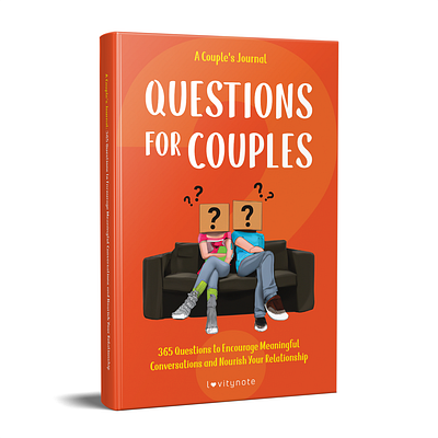 Book Cover Questions for Couples Submit book branding cover graphic design illustration