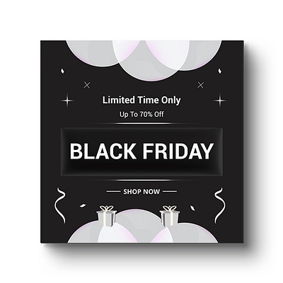 Black Friday sale promotional social media banner 3d promotion