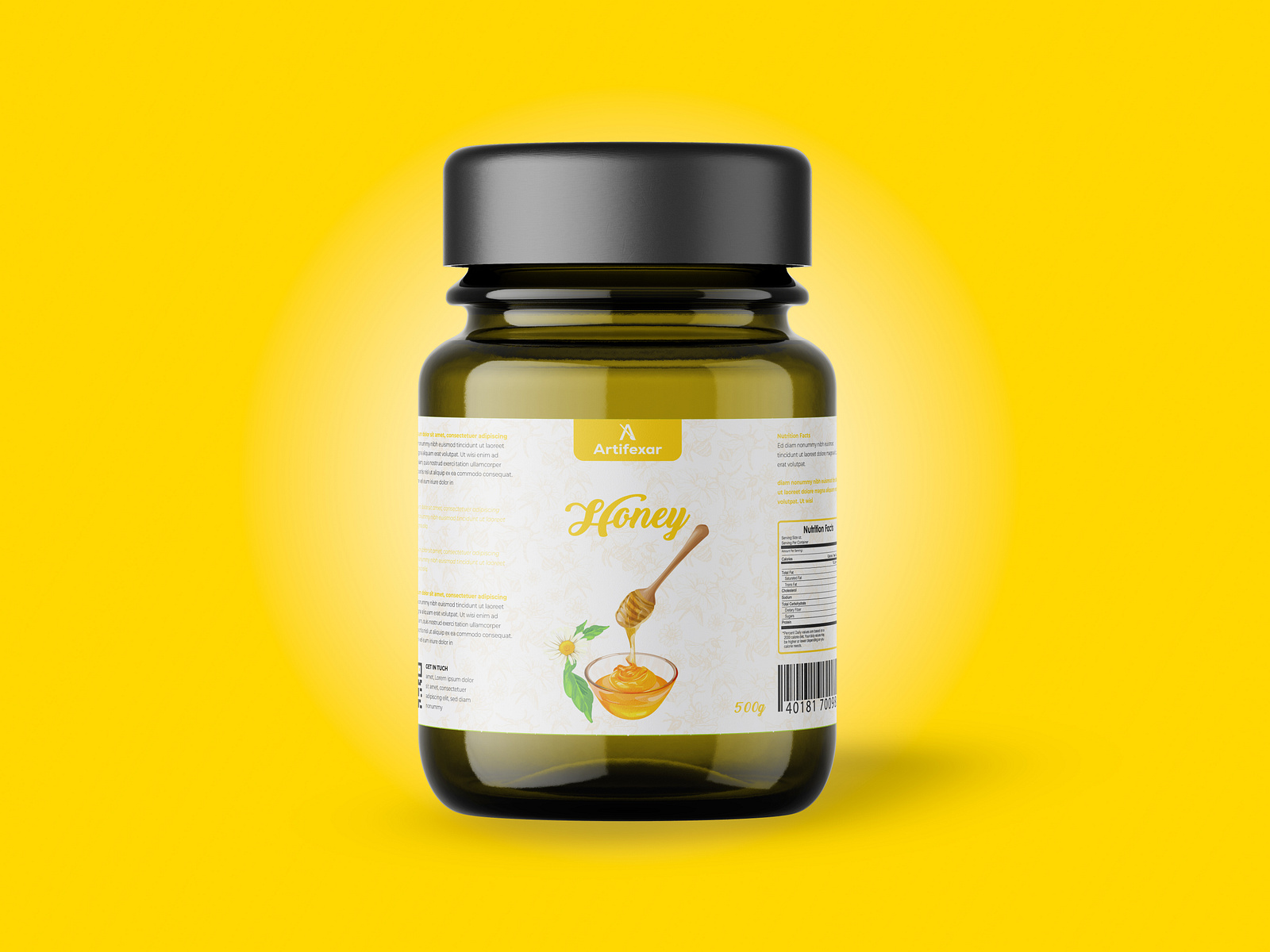 Honey jar label design by Md. Atikur Rahman Ashik on Dribbble