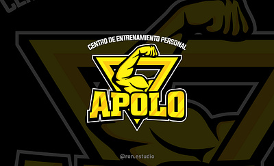 Apolo Logo apolo argentina arm box branding crossfit graphic design illustration logo muscle training yellow