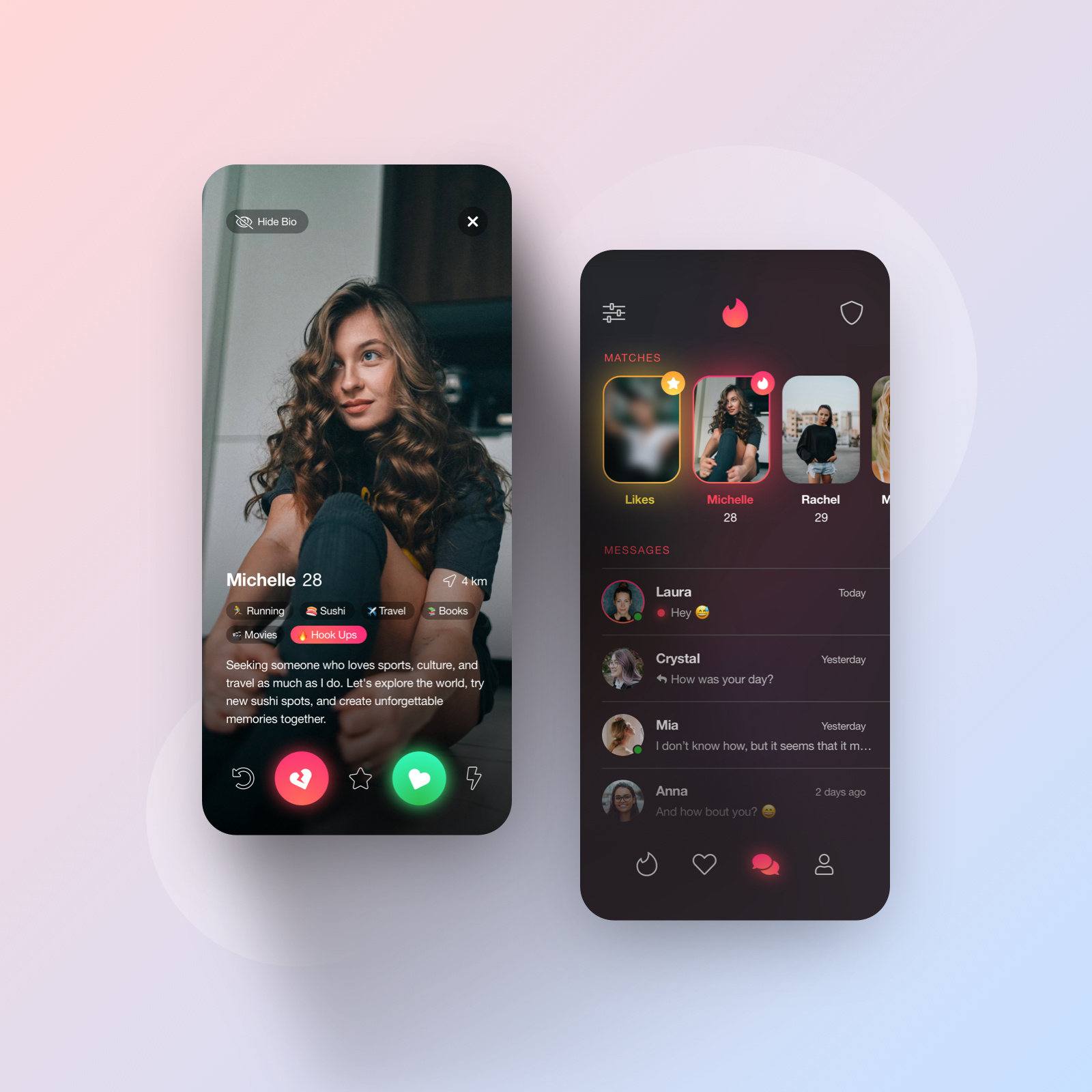 // ❤️ TINDER 💔 // Redesign Concept app bumble concept dating design digital interface redesign tinder ui ux