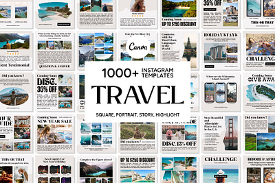 Travel Instagram Template 3d animation brand designer branding canva template content planner design engagement booster graphic design holiday illustration instagram template logo marketing motion graphics small business travel agency ui ux vector