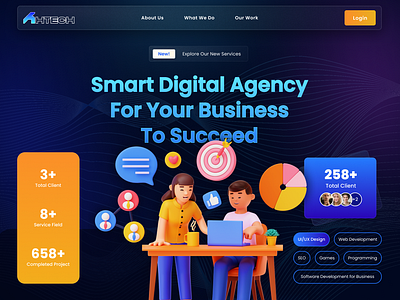 Digital Agency Landing Page agency lading page branding digital agency digital agency website graphic design landing page landing page design logo ui ui ux design uidesign ux