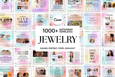 Jewelry Instagram Template 3d animation brand identity branding business canva bundle canva pack canva template design graphic design illustration instagram template logo marketing motion graphics small business ui ux vector visual identity