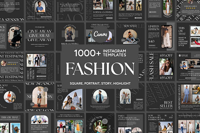 Fashion Instagram Template 3d animation banner brand identity branding bundle template canva template design graphic design illustration instagram template logo marketing small business ui ux vector visual identity