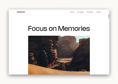 Exposure | Hero agency desigm animation branding design figma hero section homepage interaction interactive design langing page photography agency ui ui design ux web design website
