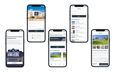 Realestate App Design appdesign branding design graphic design ui uiux uiux design web design