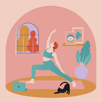 Yoga illustration illustration
