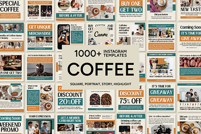 Coffee Instagram Template 3d animation brand identity branding bundle template business template canva template design graphic design illustration instagram template logo marketing motion graphics small business ui ux vector visual identity