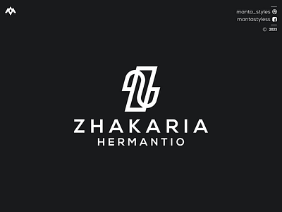 ZHAKARIA HERMANTIO branding design hz logo icon illustration letter logo minimal zh logo