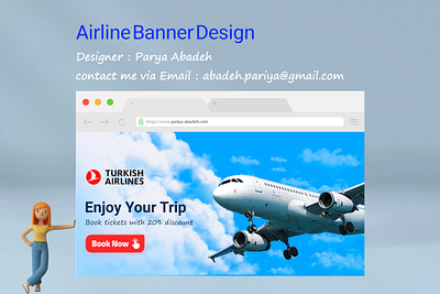 Airline Banner app banner design graphic design ui