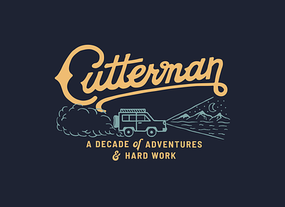 Cutterman Co | 10 years. apparel badge branding design graphic design illustration lettering logo t shirt