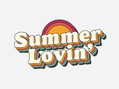 Summer Lovin' 70s brand branding design flat graphic design identity illustration logo retro vintage