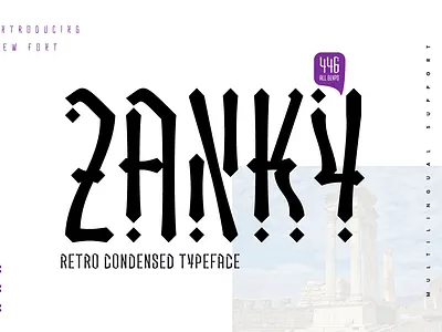 ZANKY – Retro Condensed Font condensed
