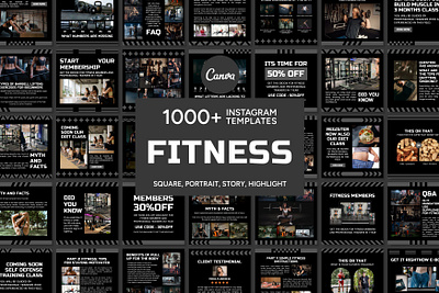 Fitness Instagram Template 3d animation banner brand awareness branding business template content planner design engagement booster graphic design illustration logo marketing motion graphics poster small business ui ux vector visual identity