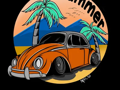 Summer animation apparel design art artwork brand design brand identity branding comission art design graphic design illustration logo open comission tshirt design vector