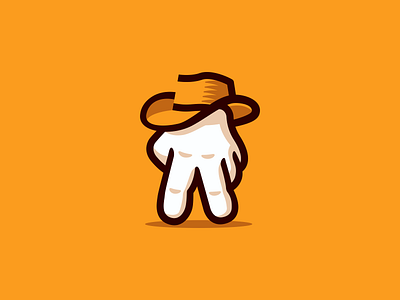 Finger Sheriff Logo brand branding cool cowboy cute fingers for sale hat illustration logo mark nagual design sheriff