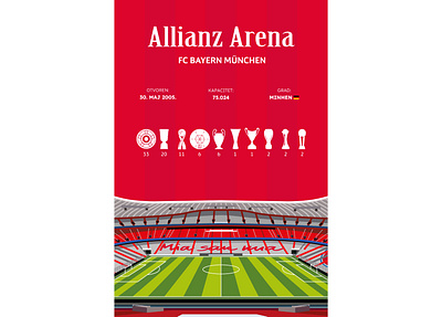 Allianz Arena - stadium branding design graphic design illustration vector
