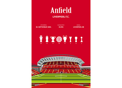 Anfield - stadium branding design graphic design illustration vector